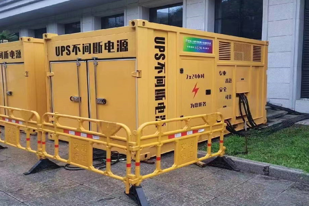 江油发电机租赁施工现场