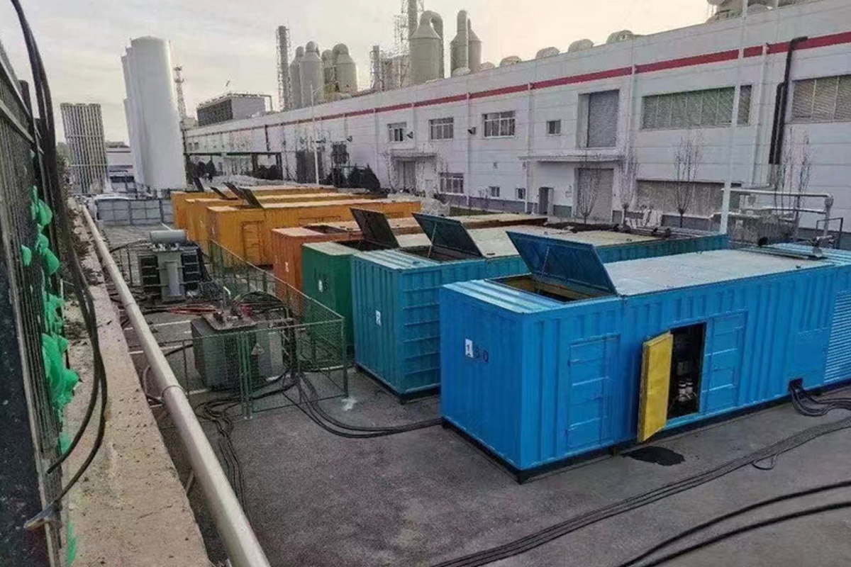 江油发电机租赁施工现场